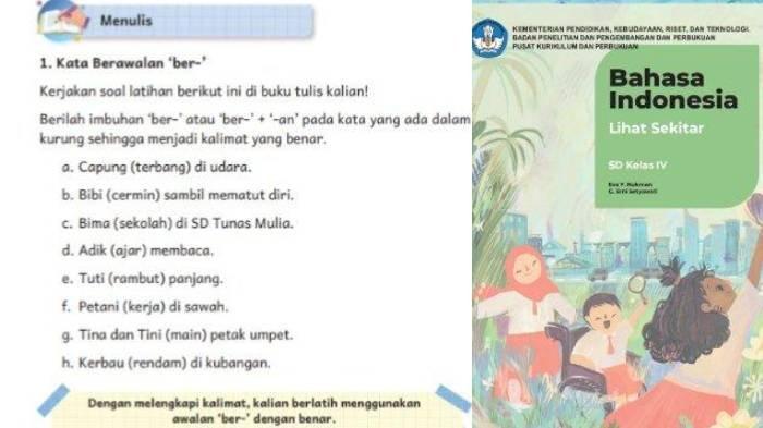 Kunci Jawaban Bahasa Indonesia Kelas 4 Halaman 64 Kurikulum Merdeka, Berilah Imbuhan ‘ber-’