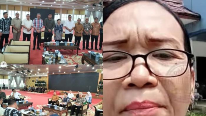 ASN NGAKU DIPUNGLI - Pertemuan Bidan Farida Purba, Gubernur Sumatera Utara Boby Nasution dan Bupati Deli Serdang Asri Ludin setelah viral video sang ASN mengaku di pungli saat ujian naik pangkat menjelang pensiun, Minggu (2/11/2025). Kini Farida meralat ucapannya.