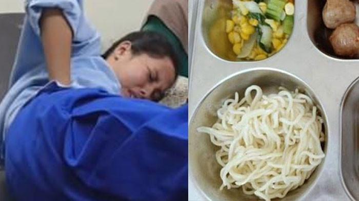 MBG MIE BAU - (foto kiri) Kondisi ratusan pelajar SMPN 1 Kragan dirawat di puskesmas karena keracunan MBG, dan (foto kanan) ilustrasi MBG mie bau yang dikeluhkan oleh siswi bernama Nia Ramadhani.