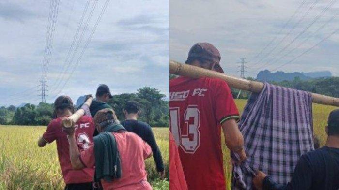 Pantas Warga Gotong Nenek Hafsah Pakai Sarung 2 Km untuk ke Rumah Sakit, Keluarga Miris Lewati Sawah