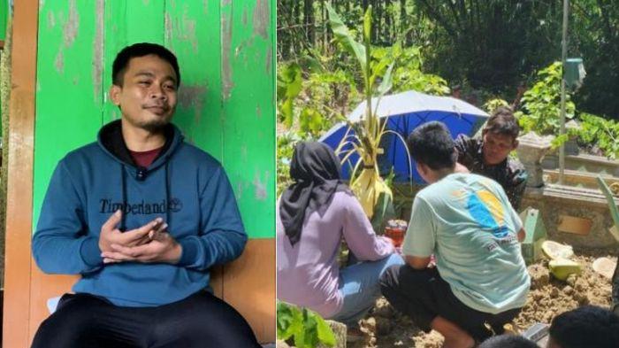 PERMINTAAN TERAKHIR - Sawindra, ayah Angga Bagus Perwira siswa SMPN 1 Geyer yang meninggal dunia di sekolah saat ditemui tim Tribun Jateng, Rabu (15/10/2025). Orangtua Angga, Sawendra (38) dan Ike Purwitasari (34) mengantar jenazah anak sulungnya ke peristirahatan terakhir di TPU Dusun Muneng, Desa Ledokdawan, Kecamatan Geyer, Kabupaten Grobogan, Minggu (12/10/2025) pagi. Angga merupakan siswa SMP Negeri 1 Geyer korban perundungan oleh teman-temannya. Korban tewas di kelas pada Sabtu (11/10/2025).