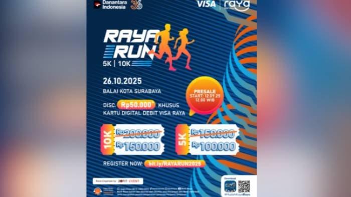 RAYA RUN 2025 - Poster acara lari terbesar di Surabaya, Raya Run 2025.