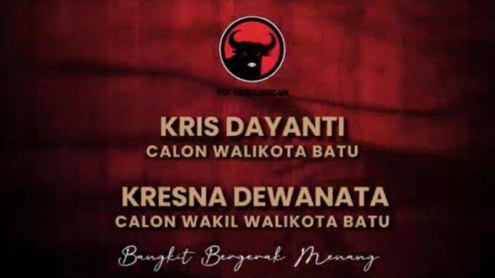 Sah, DPP PDI Perjuangan Umumkan Usung Krisdayanti-Dewa di Pilkada Kota Batu 2024