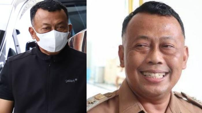 BUPATI SUGIRI SANCOKO KENA OTT KPK - (Kiri) Bupati Ponorogo Sugiri Sancoko tiba di Gedung Merah Putih, Jakarta Selatan, Sabtu (8/11/2025). Sugiri Sancoko terjaring dalam Operasi Tangkap Tangan (OTT) di Ponorogo pada Jumat (7/11). (Kanan) Arsip foto H. Sugiri Sancoko, S.E., M.M. saat ditemui oleh awak media di Kantor Bupati Ponorogo pada 10 Oktober 2023.