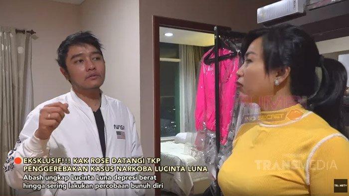Abash saat menceritakan kronologi penggerebekan apartemen Lucinta Luna ke Feni Rose