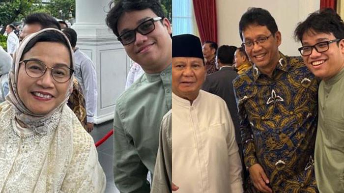 ANAK MENKEU PURBAYA - Foto Yudo bersama Sri Mulyani dan saat bareng sang ayah, Purbaya Adhi, serta Presiden Prabowo Subianto. Belakangan unggahannya di media sosial jadi sorotan.