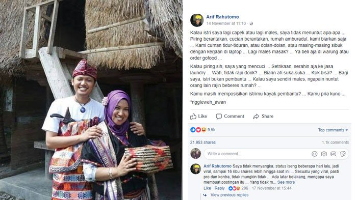 Biarkan Sang Istri Malas-malasan di Rumah, Curhatan Pria Ini Viral, Berniat Lakukan Hal yang Sama?