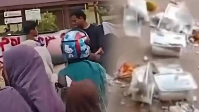 DUGAAN PUNGLI - Aksi demo orangtua dan murid SDN 021 Tarai Bangun Kabupaten Kampar. Mereka mengungkap sejumlah pungutan liar atau pungli yang dilakukan pihak sekolah di bawah kepemimpinan Aspinawati Harahap.