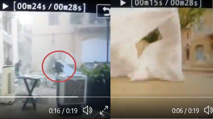 VIRAL Detik-detik Pengantin Nyaris Terpental saat Ledakan Lebanon, Lari Selamatkan Diri, ‘Memilukan’