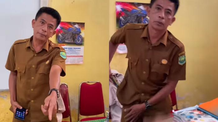 GURU TAMPAR SISWA - Tangkapan layar foto guru SMPN 2 Jalan Cagak, Kabupaten Subang, diamuk orang tua siswa karena menampar anaknya. Guru ungkap sang siswa sering membuat masalah.