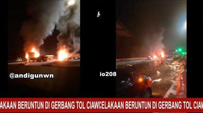 HOROR di Gerbang Tol Ciawi Bogor, 8 Orang Tewas saat Truk Air Mineral Rem Blong Tabrak Antrean Mobil