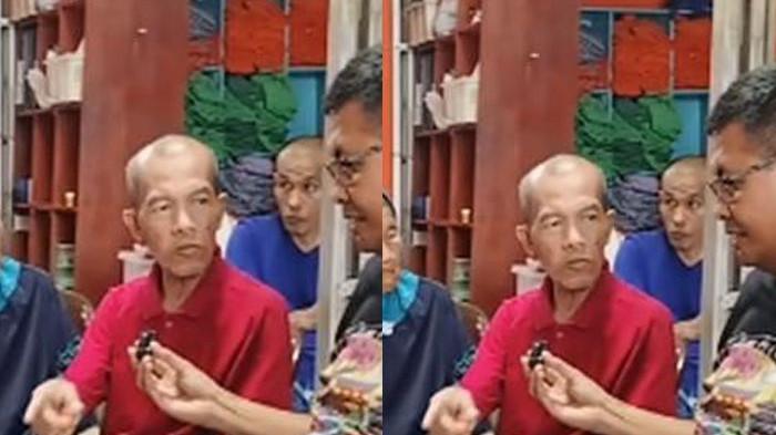 SUAMI DIUSIR ISTRI - Tangkapan layar TikTok @yayasanbagusmandiriinsan, seorang suami (baju merah) di Pemulutan, Palembang mengaku diusir anak dan istrinya. Pria bernama Muhammad tersebut diusir karena merawat ibu kandung yang sudah lanjut usia, Kamis (13/11/2025).