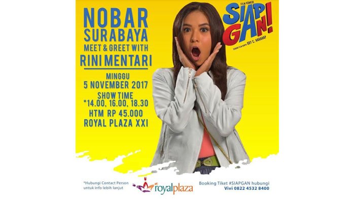 Rini Mentari Siap Sapa Penonton Surabaya Lewat Meet & Greet Serta Nonton Bareng Film Siap Gan!