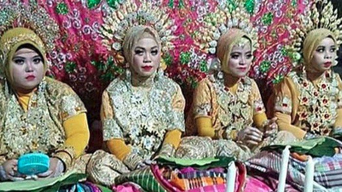 VIRAL Pernikahan 'Kembar' 4 di Sulawesi Selatan, Lihat Pelaminannya, Foto-foto Panen Ribuan Komentar