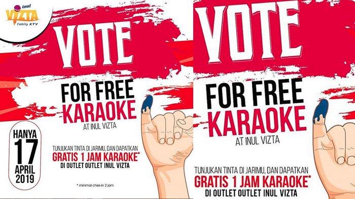 Promo Spesial Pemilu 2019, Inul Vizta Beri Gratis 1 Jam Karaoke, Simak Syarat dan Ketentuannya!