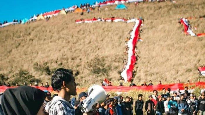 Ribuan Pendaki Bakal Kibarkan Bendera Merah Putih 400 Meter di Puncak Gunung Penanggungan Mojokerto