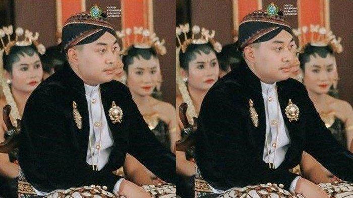 PUTRA MAHKOTA SOLO - Foto Putra Mahkota Keraton Solo, Gusti Raden Mas Suryo Aryo Mustiko atau KGPAA Hamangkunegoro saat Hajad Dalem Tingalan Dalem Jumenengan SISKS Pakoe Boewono XIII ke-21 di Keraton Solo pada akhir Januari 2025. Putra Mahkota Solo viral di media sosial usai bikin status Nyesel Gabung Republik di Instagram Story, Senin (3/3/2025).