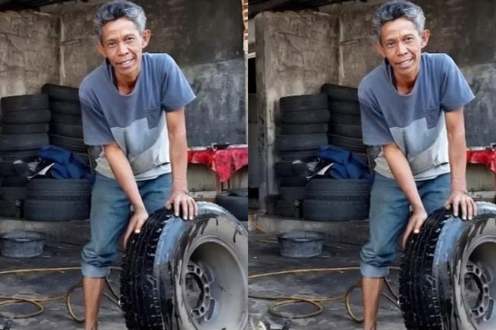 35 Tahun Jadi Tukang Tambal Ban, Junaedi Bisa Kuliahkan Anak Meski Dapat Rp 50 Ribu Sehari: Taat