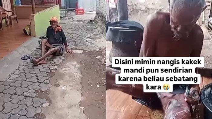 Jalan Ngesot Demi Cari Makan Dikasih Warga, Abah Amar Hidup Sebatang Kara, Seringnya Kelaparan