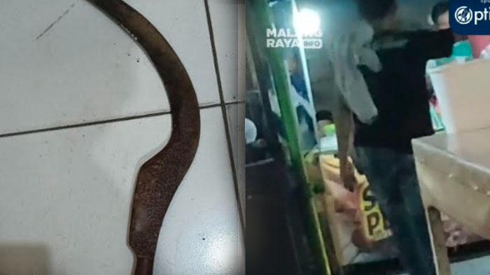 Motif Pria Bertato di Malang Acungkan Celurit ke Pengguna Jalan, Ribut Lahan Parkir hingga Mabuk