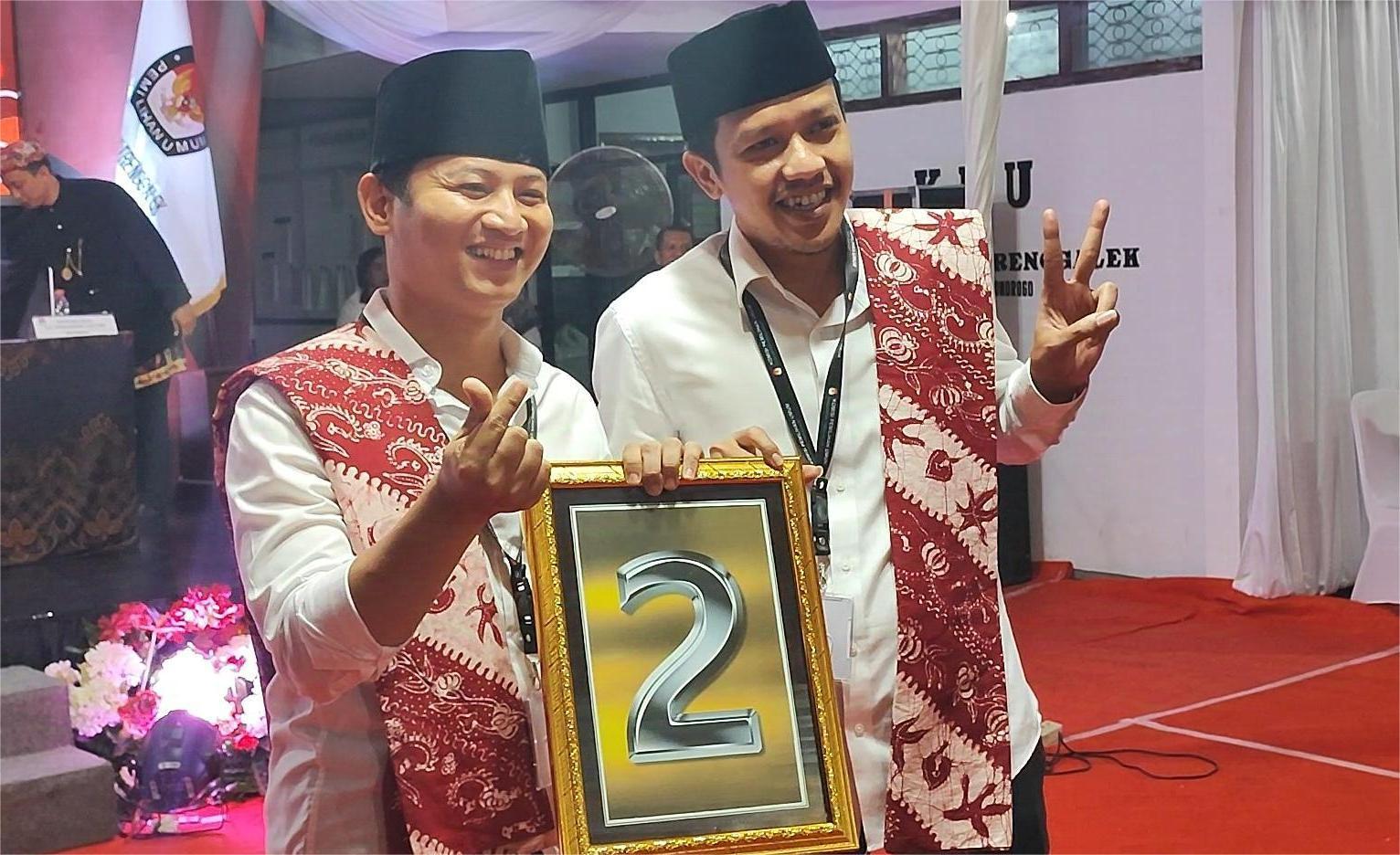 Lawan Kotak Kosong di Pilkada Trenggalek 2024, Mas Ipin-Syah Dapat Nomor Urut 2