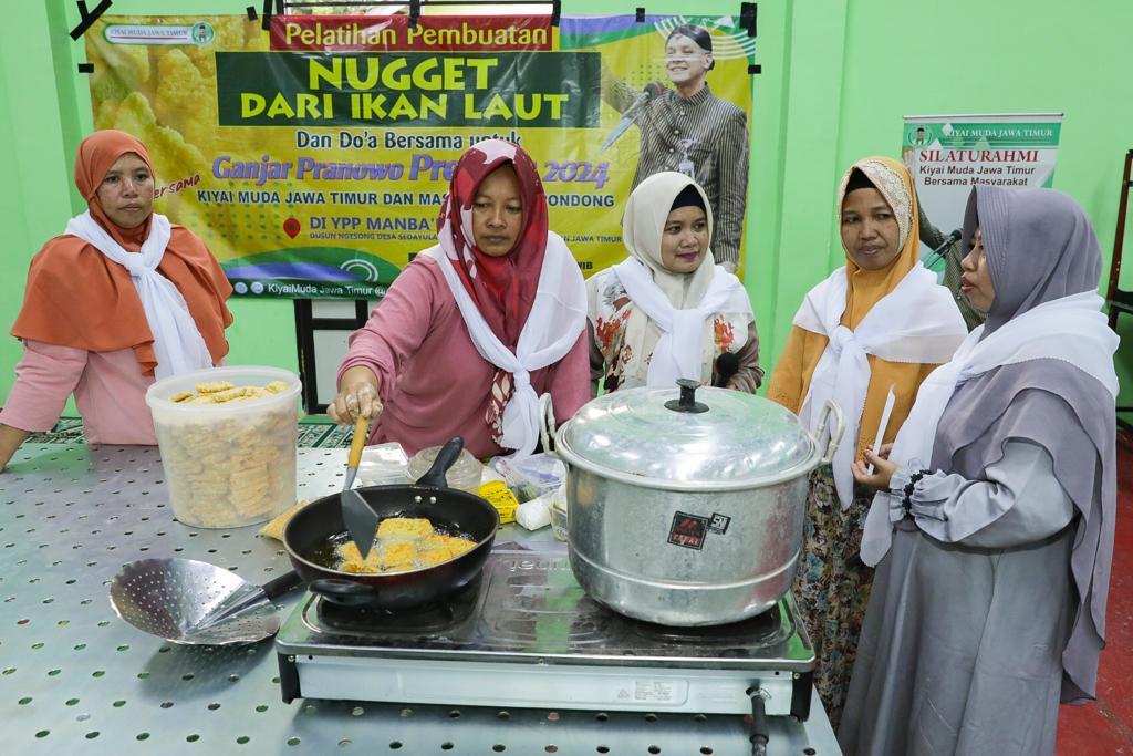 Cara Santri Binaan ISNU Lamongan Berdayakan Perekonomian, Bikin Nuget Ikan Nutrisan
