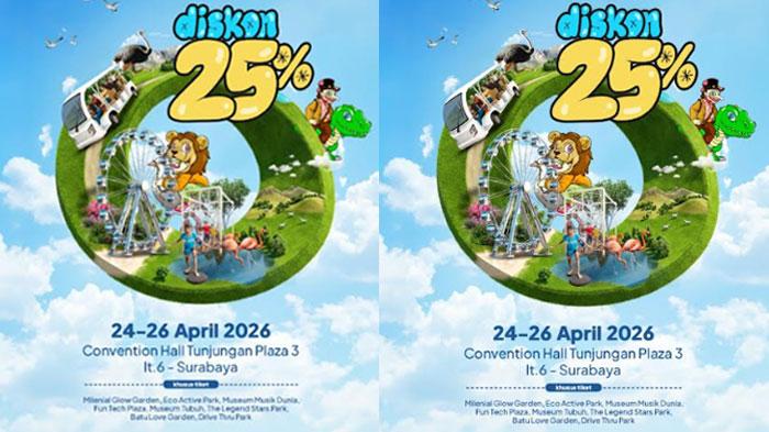 Liburan Sekolah Hemat! Jatim Park Group Sebar Diskon Tiket 25 Persen di Pameran Surabaya dan Solo