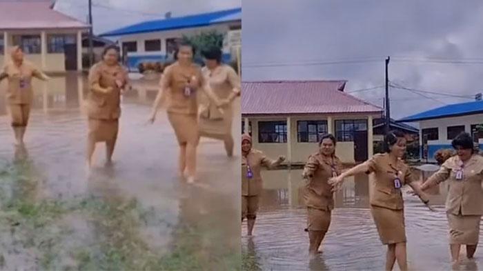 Ortu Siswa Kaget Kepsek Dinonaktifkan Disdik Imbas Guru Joget di Halaman saat Banjir: Kami Takut