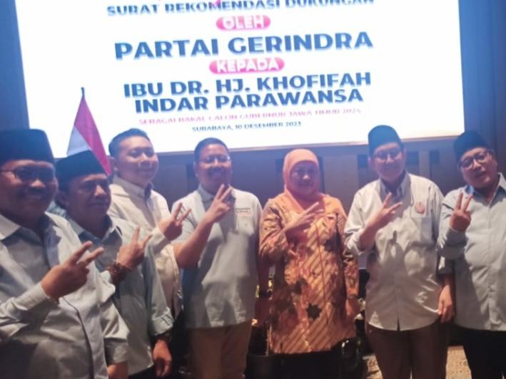 Khofifah Jadi Gubernur Hingga 13 Februari, Gerindra: Tetap Jadi Bagian Kemenangan Prabowo-Gibran