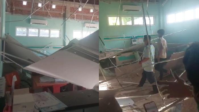 Kepanikan Pasien RSUD di Pulau Bawean Diguncang Gempa, Berhamburan Keluar, Atap Bangunan Ambruk