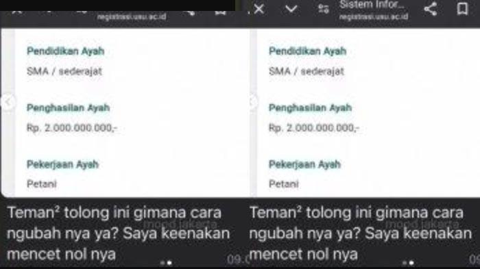 Viral Mahasiswa Keliru Tulis Gaji Ortu Rp 2 Miliar 'Keenakan Mencet Nolnya'