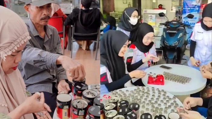 Buat Anak Sekolah, Pasutri Probolinggo Beli Motor Rp20 Juta Pakai Uang Koin, Hasil Nabung 5 Tahun