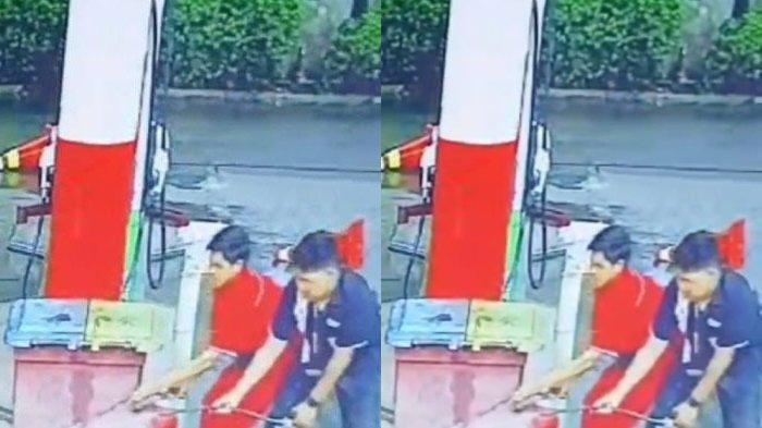 Petugas SPBU Kaget Motor Pengendara Terbakar usai Isi Bensin, Gercep Padamkan Api Cuma 5 Menit