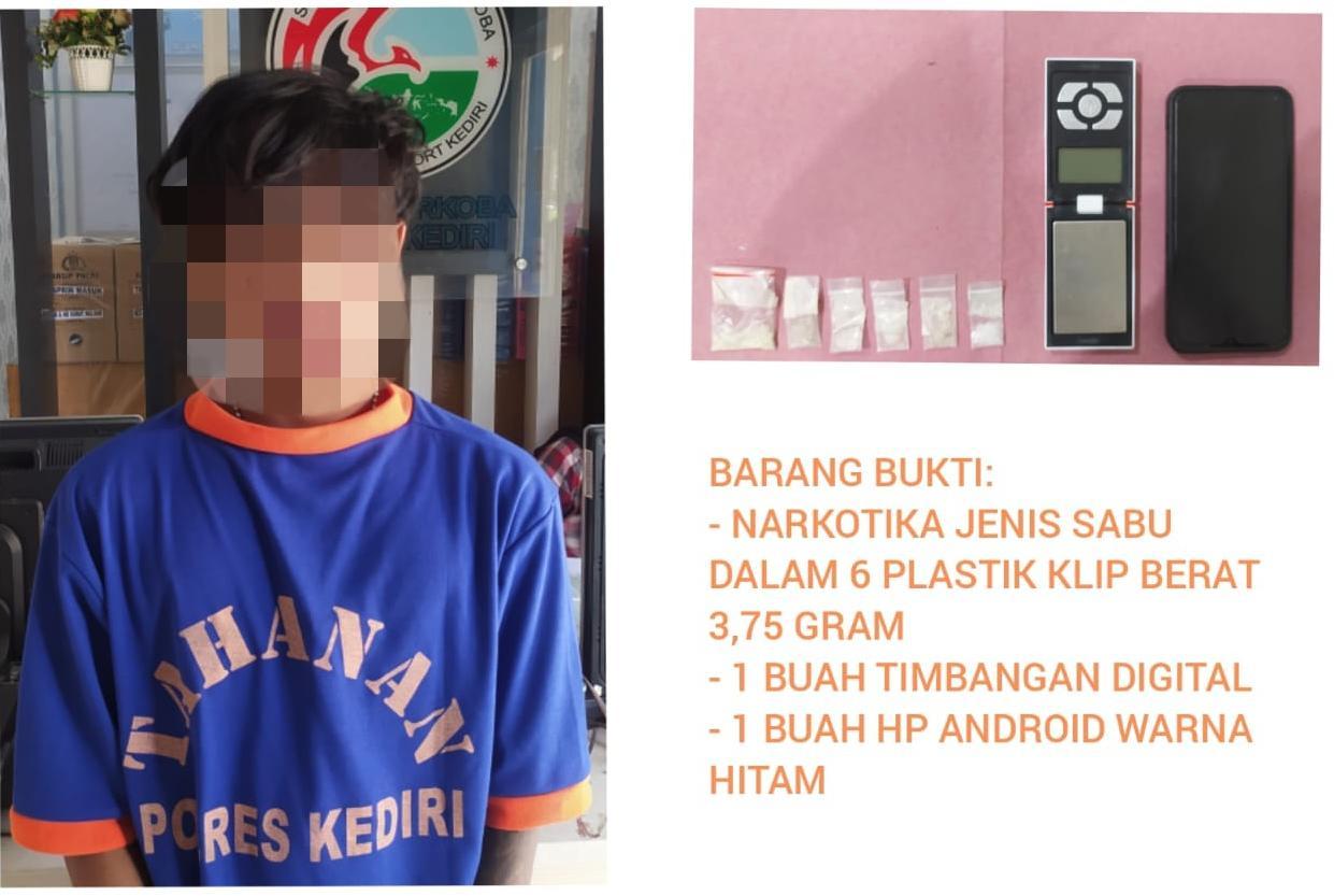 Tukang Las di Kediri Dicokok Polisi, Diduga Jadi Pengedar Narkoba, Tak Melawan saat Diamankan