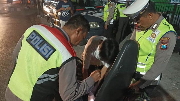 Gelar Razia Gabungan, Polisi Amankan Puluhan Motor Tak Sesuai Spesifikasi Teknis di Kediri