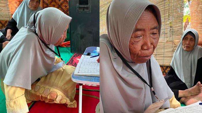 Selama ini Jadi Pencari Rongsok, Mbah Kastini Tak Malu Baru Belajar Ngaji karena Dulu Tidak Sekolah
