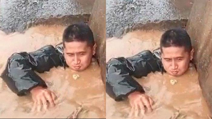 Sosok Pak RT Nyebur Gorong-gorong saat Banjir Demi Kuras Sampah, Gercep saat Warga Lapor: 10 Menitan