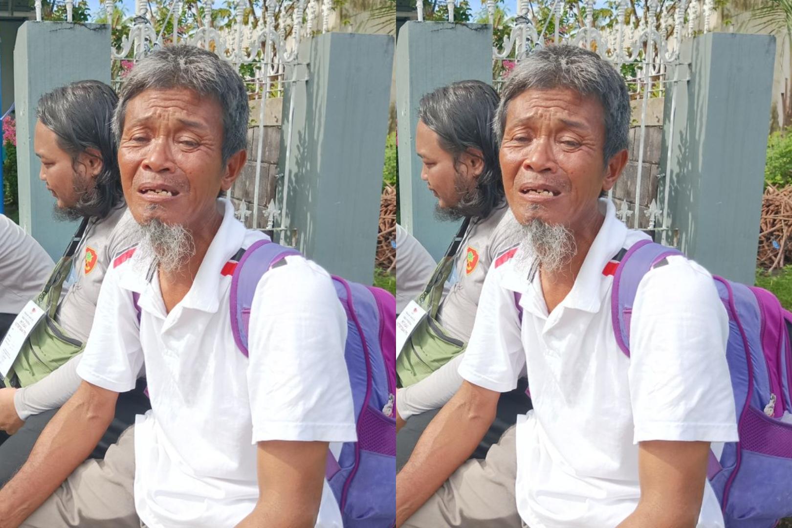 Tangis Budi Sujud di Aspal usai sampai TPS untuk Nyoblos, Seharian Keliling Naik Sepeda Cari Lokasi