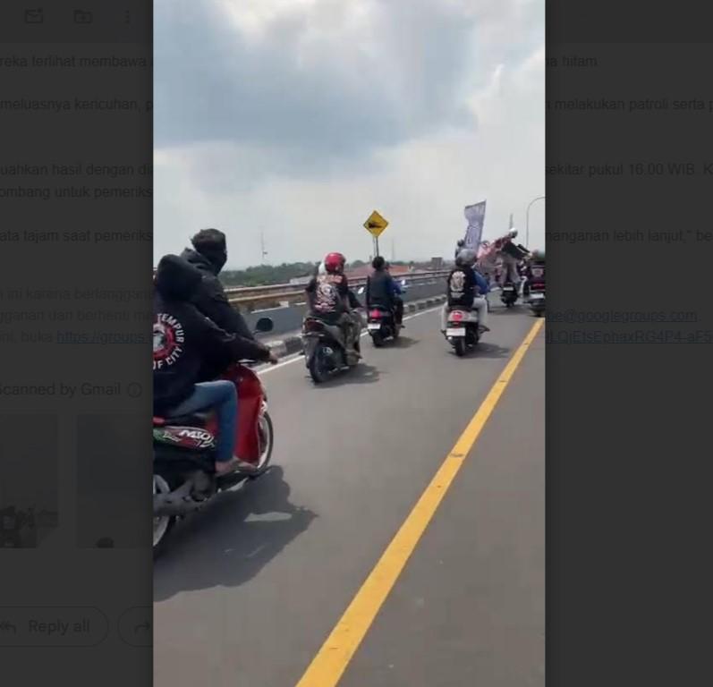 Konvoi Pesilat di Jombang Berujung Ricuh di Sejumlah Titik, Polisi Amankan Tiga Orang