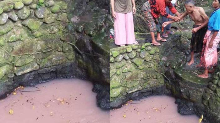 Warga di Lombok Rebutan Air Kolam Berubah Pink, Dipercaya Punya Khasiat Khusus: Kayak Warna Tuak