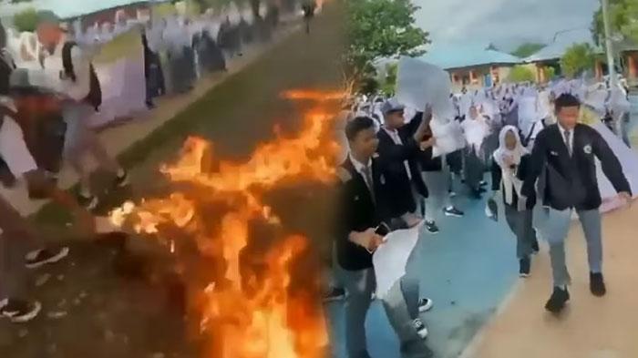 Siswa SMA Demo sampai Nyalakan Api di Sekolah, Gegara Kepsek Merokok? 'Hilangnya Rasa Kepercayaan'