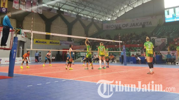 Proliga Putaran Kedua, Gresik Petrokimia Unggul Lima Poin Atas Jakarta BNI Taplus di Set Pertama