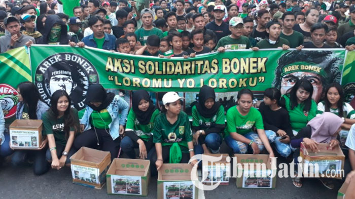 Suporter Persebaya Gelar Solidaritas Penggalangan Dana untuk Bonek Jombang Korban Kekerasan di Krian