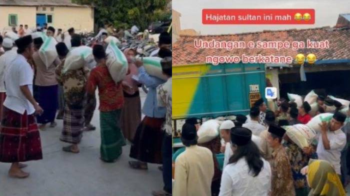 VIRAL Hajatan Ala Sultan di Demak, Ada Cerita Menarik di Baliknya, Tamu Undangan Dapat 1 Sak Beras