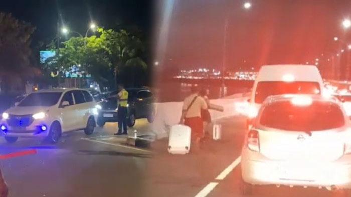 200 Mobil ke Bandara Terjebak Macet Libur Nataru, Ratusan Orang Jalan Kaki Geret Koper di Tol Bali
