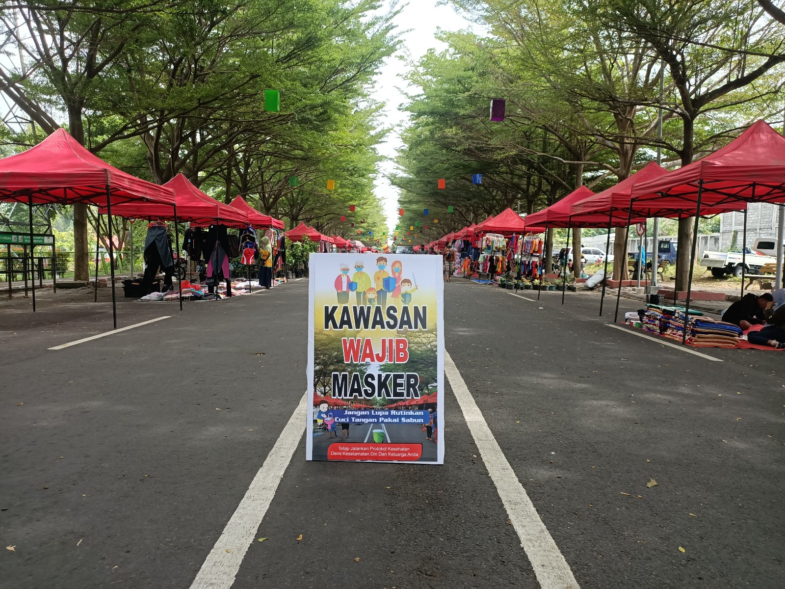 Pesan Kapolres Kediri ke Pengunjung Kawasan Sekitar Simpang Lima Gumul Tetap Patuhi Prokes