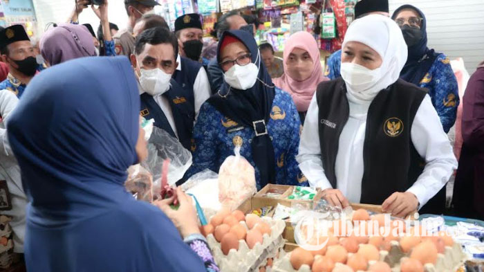 Harga Telur Ayam dan Beras Naik di Gresik, Gubernur Jatim Khofifah Minta Pemkab Kendalikan Inflasi