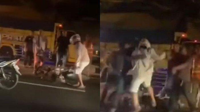 Tak Gentar Diamuki Pelanggar, Pemotor Hadang 2 Bus Lawan Arus di Lamongan, Aksinya Dipuji Polisi
