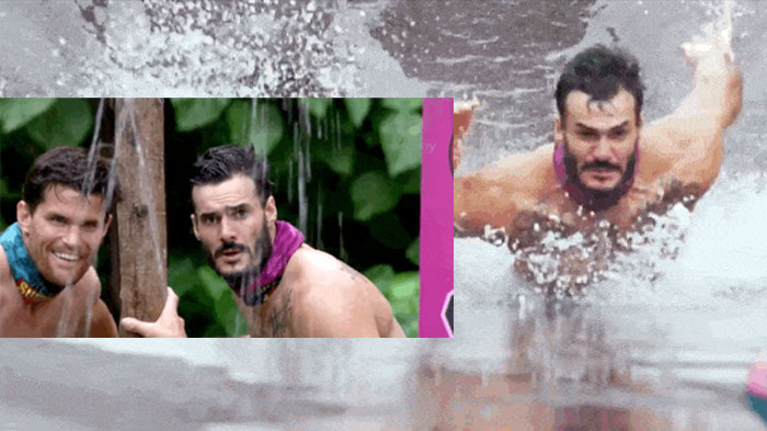 Asyik Tanding Sambil Berbasahan, Celana Kontestan Ini Sampai Lepas, Lihat Reaksi Peserta Wanita