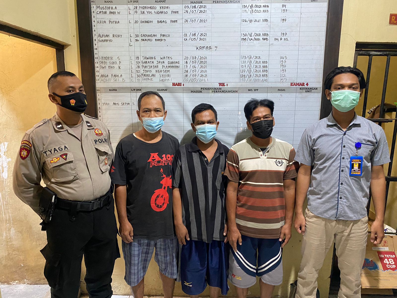 Tiga Warga Pare Kediri Dicokok Satreskrim Polres Kediri Saat Sedang Asyik Main Judi Dadu di Kuburan